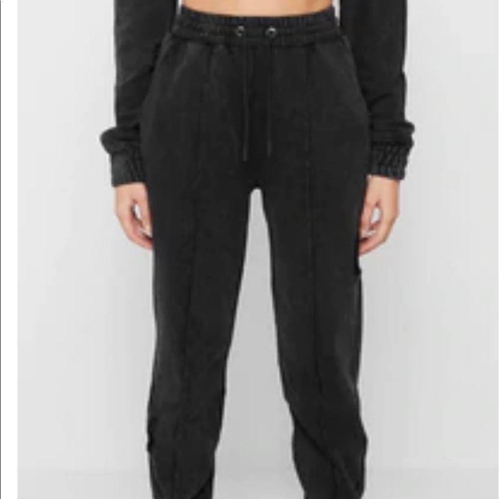 Black washed joggers